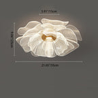 Modern Luxury Flower Petal Dome Iron Acrylic LED Flush Mount Ceiling Light For Bedroom Lumendat