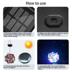 Modern Art Deco Hanging Solar Waterproof Butterfly Ball Round Iron LED Outdoor Light For Garden Lumendat