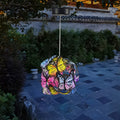 Modern Art Deco Hanging Solar Waterproof Butterfly Ball Round Iron LED Outdoor Light For Garden Lumendat
