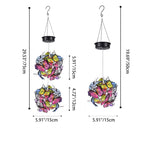 Modern Art Deco Hanging Solar Waterproof Butterfly Ball Round Iron LED Outdoor Light For Garden Lumendat