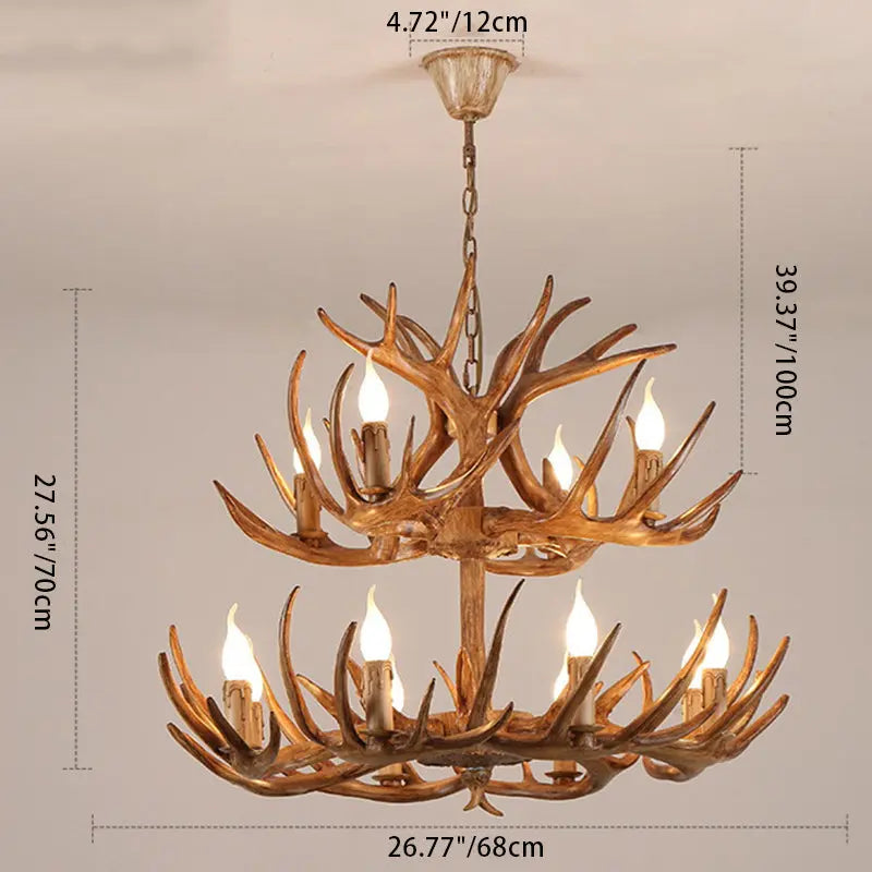 Modern Art Deco Antler Shaped Iron Pvc 4/6/8/9/12 Light Chandelier for Dining Room Lumendat