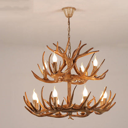 Modern Art Deco Antler Shaped Iron Pvc 4/6/8/9/12 Light Chandelier for Dining Room