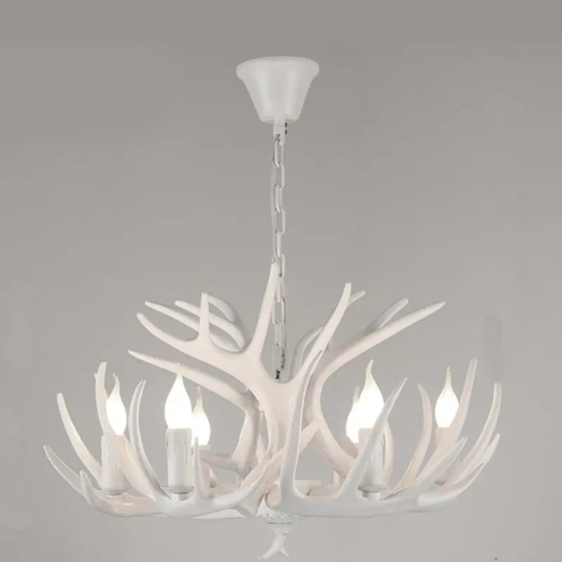 Modern Art Deco Antler Shaped Iron Pvc 4/6/8/9/12 Light Chandelier for Dining Room Lumendat