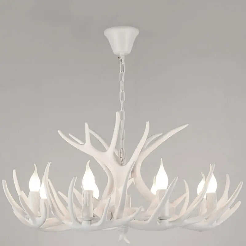 Modern Art Deco Antler Shaped Iron Pvc 4/6/8/9/12 Light Chandelier for Dining Room Lumendat