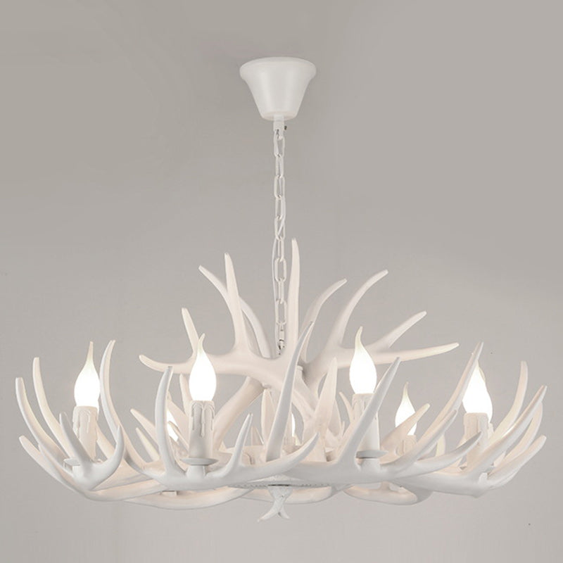 Modern Art Deco Antler Shaped Iron Pvc 4/6/8/9/12 Light Chandelier for Dining Room