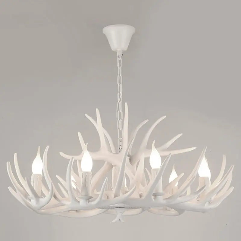 Modern Art Deco Antler Shaped Iron Pvc 4/6/8/9/12 Light Chandelier for Dining Room Lumendat