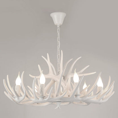 Modern Art Deco Antler Shaped Iron Pvc 4/6/8/9/12 Light Chandelier for Dining Room