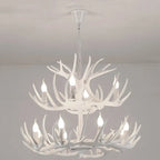 Modern Art Deco Antler Shaped Iron Pvc 4/6/8/9/12 Light Chandelier for Dining Room Lumendat