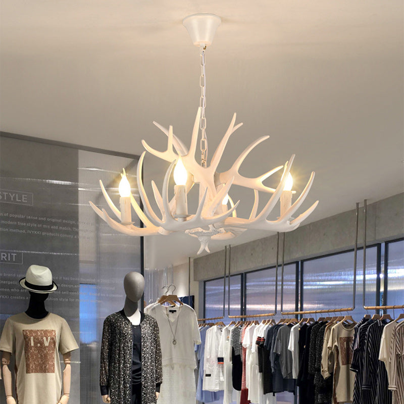 Modern Art Deco Antler Shaped Iron Pvc 4/6/8/9/12 Light Chandelier for Dining Room