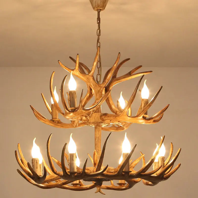 Modern Art Deco Antler Shaped Iron Pvc 4/6/8/9/12 Light Chandelier for Dining Room Lumendat
