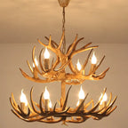 Modern Art Deco Antler Shaped Iron Pvc 4/6/8/9/12 Light Chandelier for Dining Room Lumendat