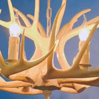 Modern Art Deco Antler Shaped Iron Pvc 4/6/8/9/12 Light Chandelier for Dining Room Lumendat