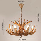 Modern Art Deco Antler Shaped Iron Pvc 4/6/8/9/12 Light Chandelier for Dining Room Lumendat
