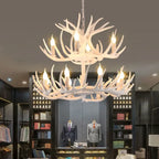 Modern Art Deco Antler Shaped Iron Pvc 4/6/8/9/12 Light Chandelier for Dining Room Lumendat