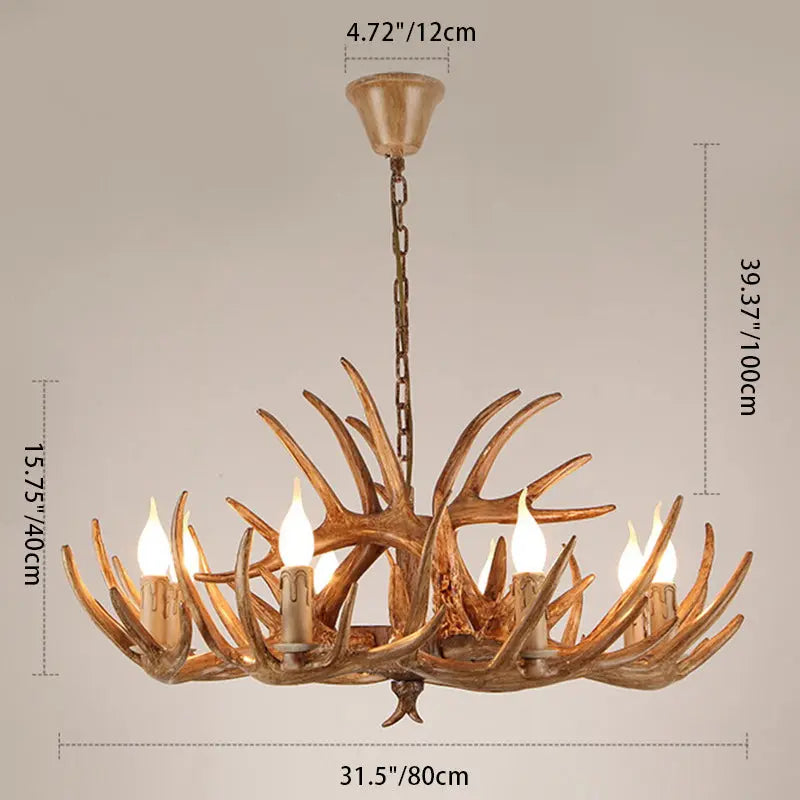 Modern Art Deco Antler Shaped Iron Pvc 4/6/8/9/12 Light Chandelier for Dining Room Lumendat