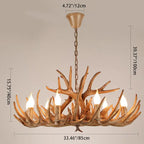 Modern Art Deco Antler Shaped Iron Pvc 4/6/8/9/12 Light Chandelier for Dining Room Lumendat
