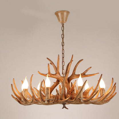 Modern Art Deco Antler Shaped Iron Pvc 4/6/8/9/12 Light Chandelier for Dining Room