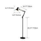 Contemporary Scandinavian Retractable Swivel Round Iron 1-Light Standing Floor Lamp For Bedroom Lumendat