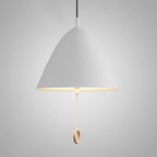 Contemporary Scandinavian Macaron Pull Line Conical Round Aluminum 2/3 Light Pendant Light for Bedroom BulbSquare