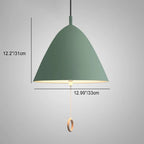 Contemporary Scandinavian Macaron Pull Line Conical Round Aluminum 2/3 Light Pendant Light for Bedroom BulbSquare
