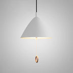 Contemporary Scandinavian Macaron Pull Line Conical Round Aluminum 2/3 Light Pendant Light for Bedroom BulbSquare