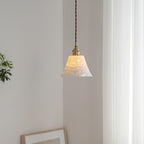 Contemporary Scandinavian Round Cylinder Cone Copper Ceramic 1-light Pendant Light for Dining Room BulbSquare