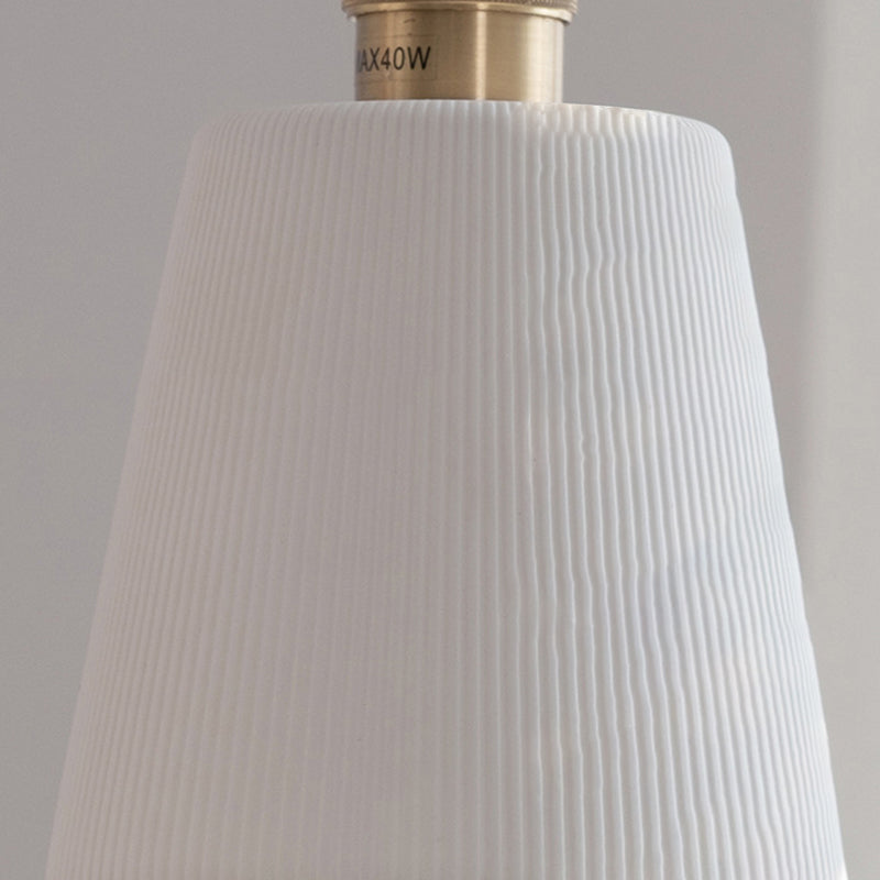 Contemporary Scandinavian Round Cylinder Cone Copper Ceramic 1-light Pendant Light for Dining Room BulbSquare