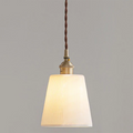 Contemporary Scandinavian Round Cylinder Cone Copper Ceramic 1-light Pendant Light for Dining Room BulbSquare