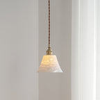 Contemporary Scandinavian Round Cylinder Cone Copper Ceramic 1-light Pendant Light for Dining Room BulbSquare