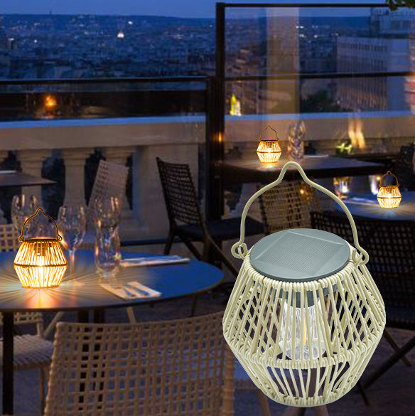 Modern Minimalist Solar Waterproof Lantern Oval ABS Hardware LED Outdoor Light For Garden Lumendat
