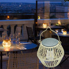 Modern Minimalist Solar Waterproof Lantern Oval ABS Hardware LED Outdoor Light For Garden Lumendat