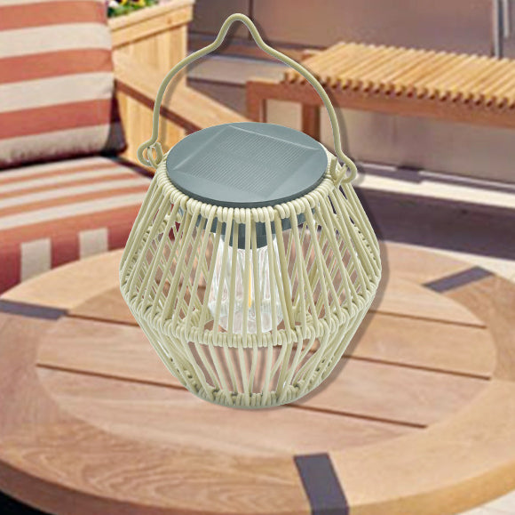 Modern Minimalist Solar Waterproof Lantern Oval ABS Hardware LED Outdoor Light For Garden Lumendat