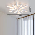 Contemporary Scandinavian Dandelion Dome Metal Acrylic LED Flush Mount Ceiling Light for Bedroom