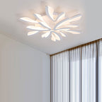Contemporary Scandinavian Dandelion Dome Metal Acrylic LED Flush Mount Ceiling Light for Bedroom