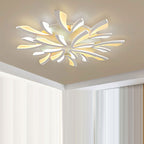Contemporary Scandinavian Dandelion Dome Metal Acrylic LED Flush Mount Ceiling Light for Bedroom