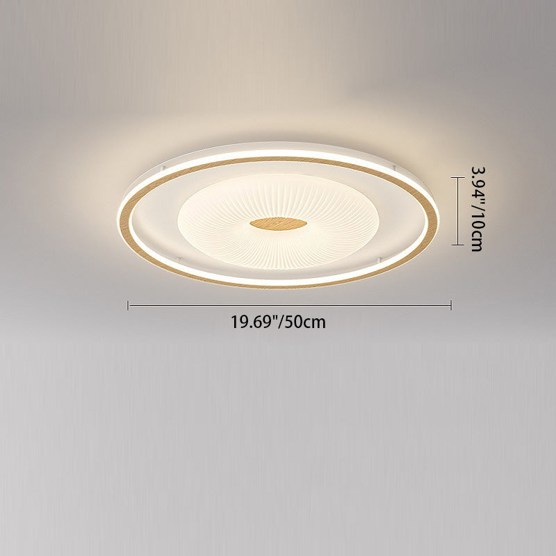 Modern Minimalist Round Flower Pentagon Triangle PE Hardware LED Flush Mount Ceiling Light For Bedroom