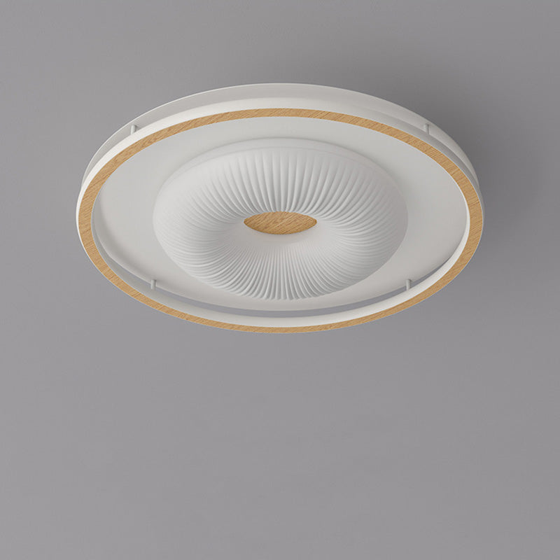Modern Minimalist Round Flower Pentagon Triangle PE Hardware LED Flush Mount Ceiling Light For Bedroom