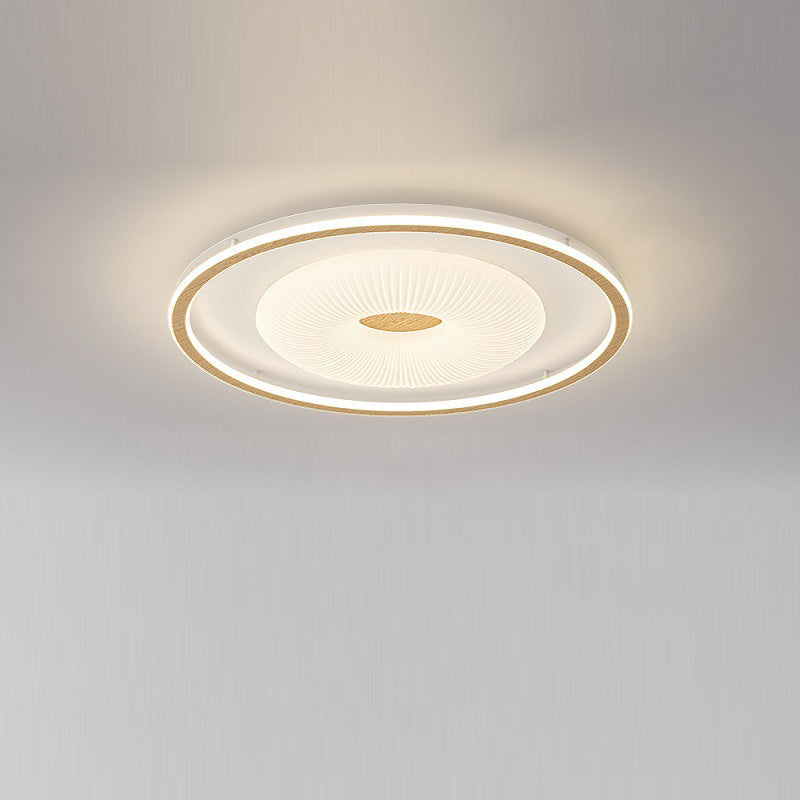 Modern Minimalist Round Flower Pentagon Triangle PE Hardware LED Flush Mount Ceiling Light For Bedroom