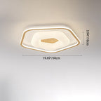 Modern Minimalist Round Flower Pentagon Triangle PE Hardware LED Flush Mount Ceiling Light For Bedroom