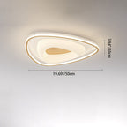Modern Minimalist Round Flower Pentagon Triangle PE Hardware LED Flush Mount Ceiling Light For Bedroom