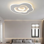 Modern Minimalist Cloud Irregular Round Iron LED Flush Mount Ceiling Light For Bedroom
