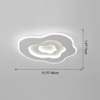 Modern Minimalist Cloud Irregular Round Iron LED Flush Mount Ceiling Light For Bedroom