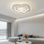 Modern Minimalist Cloud Irregular Round Iron LED Flush Mount Ceiling Light For Bedroom