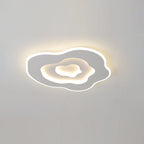 Modern Minimalist Cloud Irregular Round Iron LED Flush Mount Ceiling Light For Bedroom