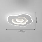 Modern Minimalist Cloud Irregular Round Iron LED Flush Mount Ceiling Light For Bedroom