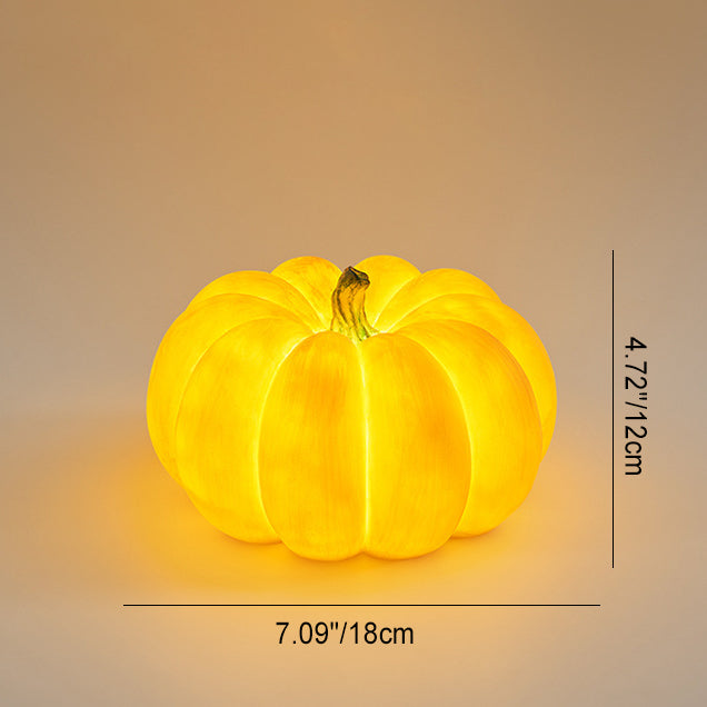 Modern Art Deco Solar Waterproof Pumpkin Round Resin LED Outdoor Light For Garden Lumendat