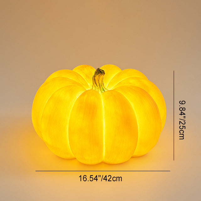 Modern Art Deco Solar Waterproof Pumpkin Round Resin LED Outdoor Light For Garden Lumendat