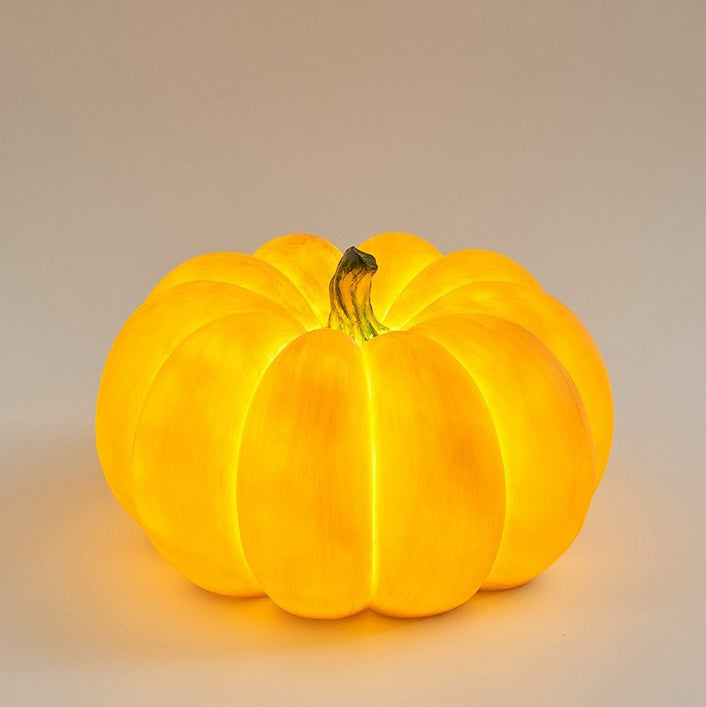 Modern Art Deco Solar Waterproof Pumpkin Round Resin LED Outdoor Light For Garden Lumendat