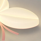 Modern Art Deco Cream Butterfly PE Iron LED Flush Mount Ceiling Light For Bedroom