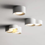 Modern Minimalist Round Cylinder Downlight Spotlight Iron Acrylic LED Flush Mount Ceiling Light For Bedroom
